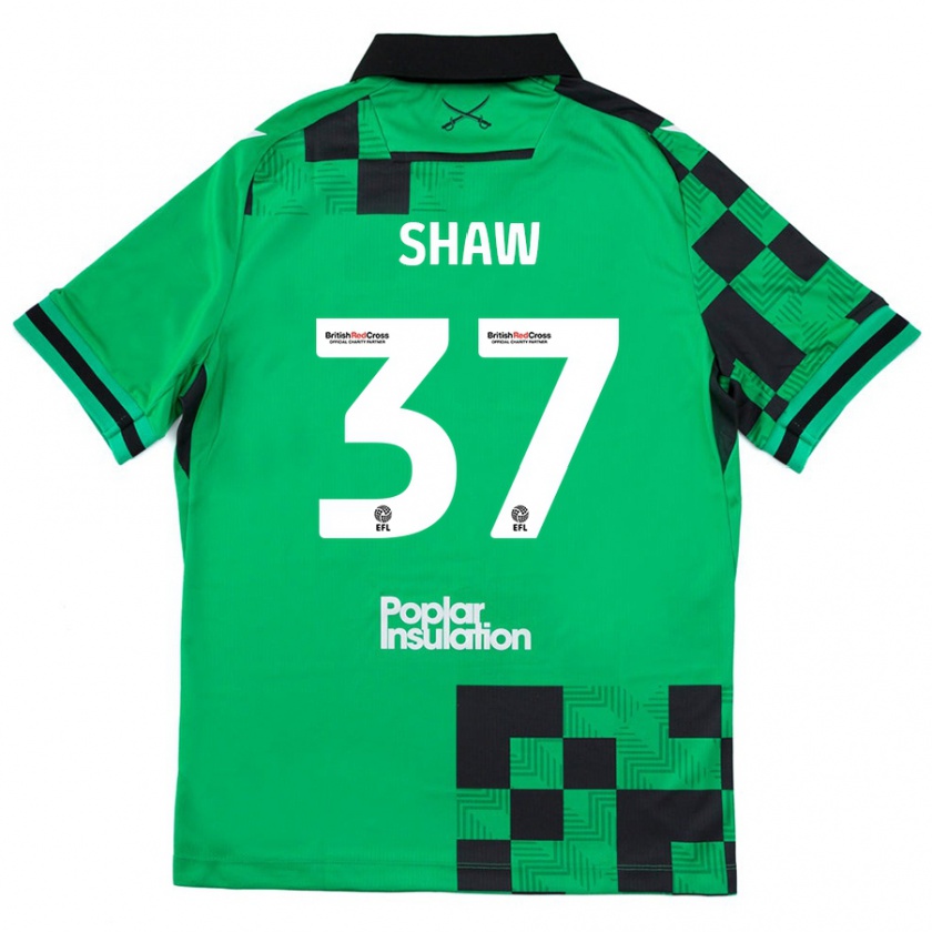 Kandiny Uomo Maglia Kofi Shaw #37 Verde Nero Kit Gara Away 2024/25 Maglietta