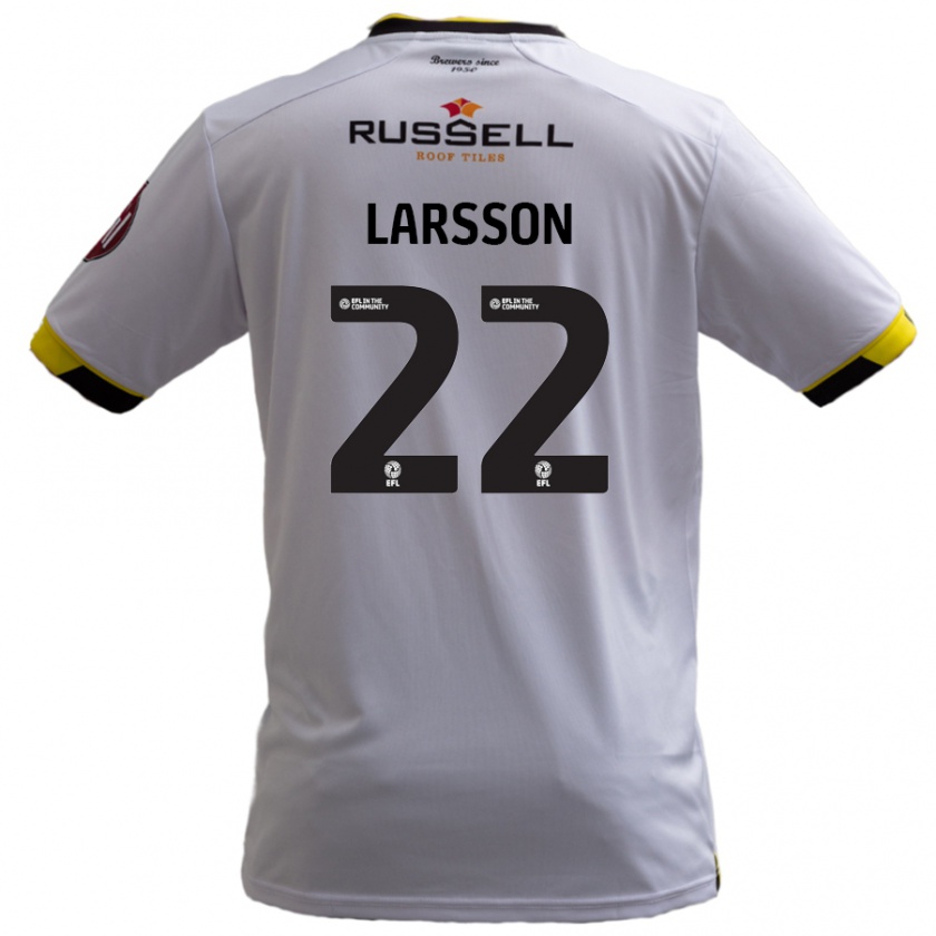 Kandiny Herren Julian Larsson #22 Weiß Auswärtstrikot Trikot 2024/25 T-Shirt Österreich