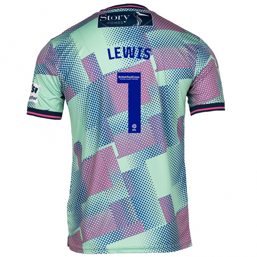 Kandiny Hombre Camiseta Harry Lewis #1 Verde 2ª Equipación 2024/25 La Camisa