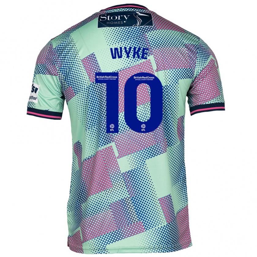 Kandiny Uomo Maglia Charlie Wyke #10 Verde Kit Gara Away 2024/25 Maglietta