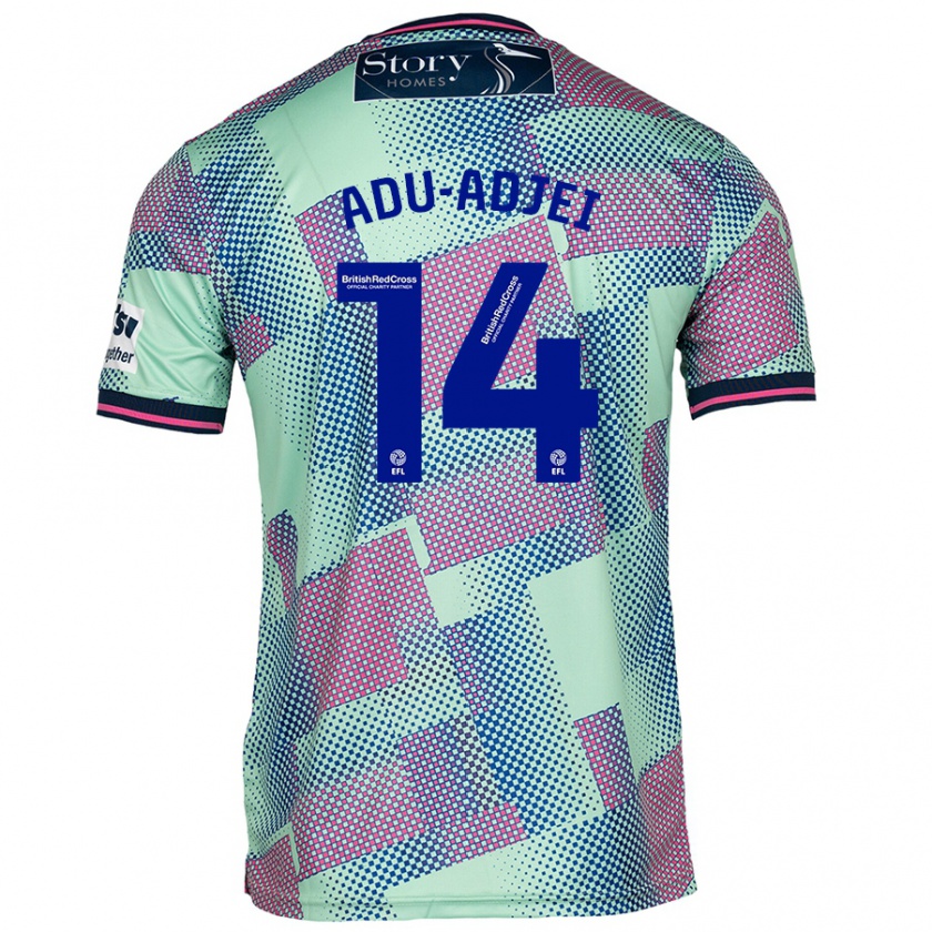 Kandiny Hombre Camiseta Daniel Adu-Adjei #14 Verde 2ª Equipación 2024/25 La Camisa