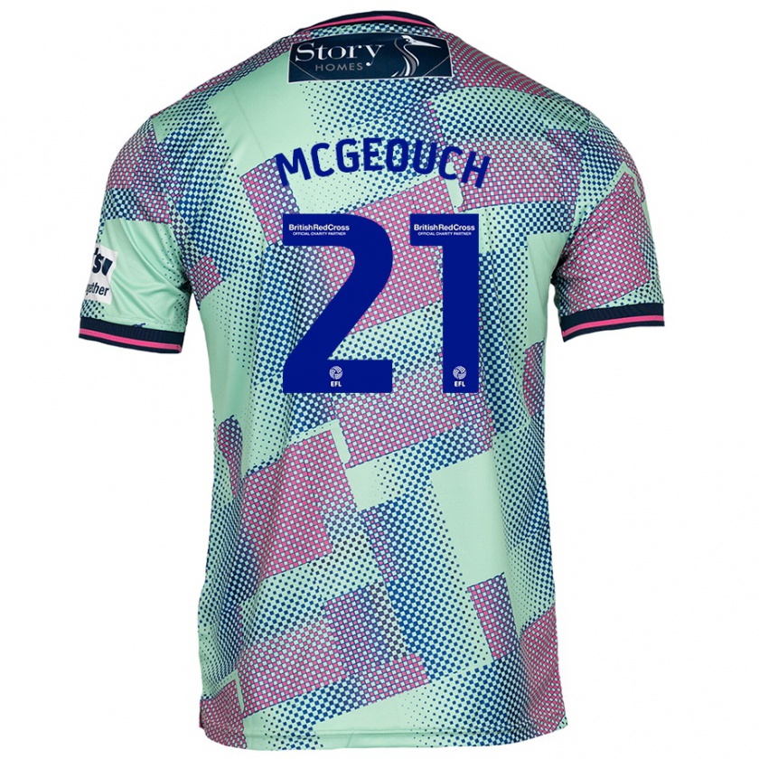 Kandiny Hombre Camiseta Dylan Mcgeouch #21 Verde 2ª Equipación 2024/25 La Camisa