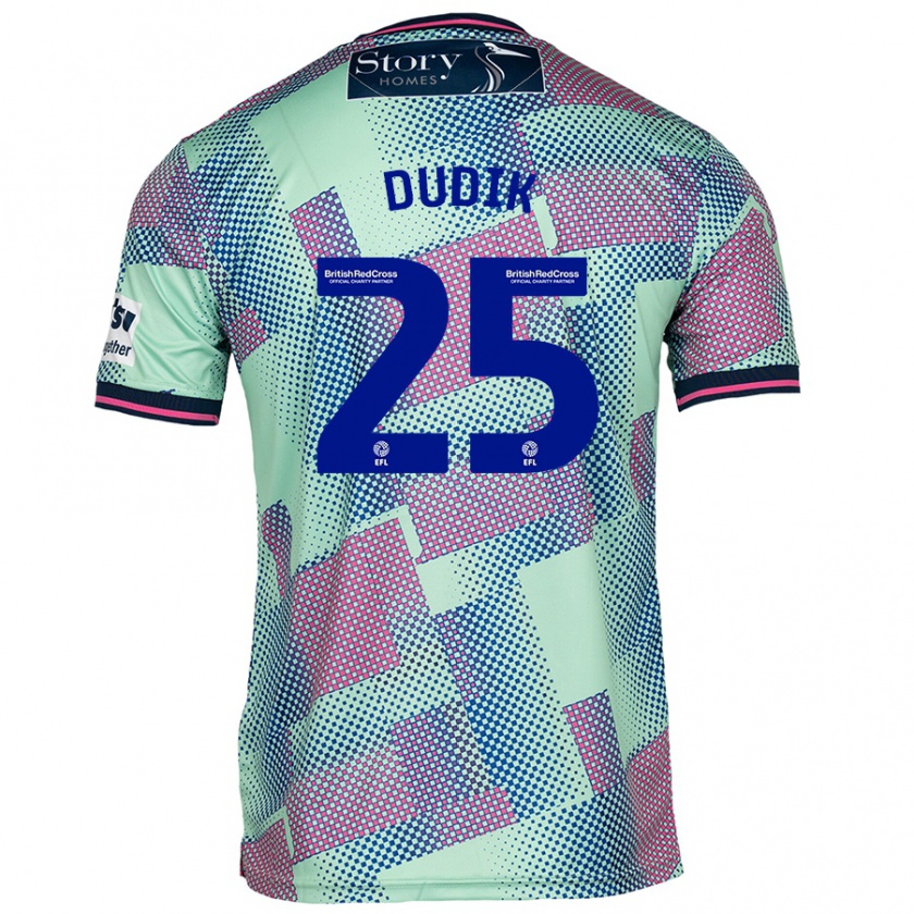 Kandiny Hombre Camiseta Anton Dudik #25 Verde 2ª Equipación 2024/25 La Camisa