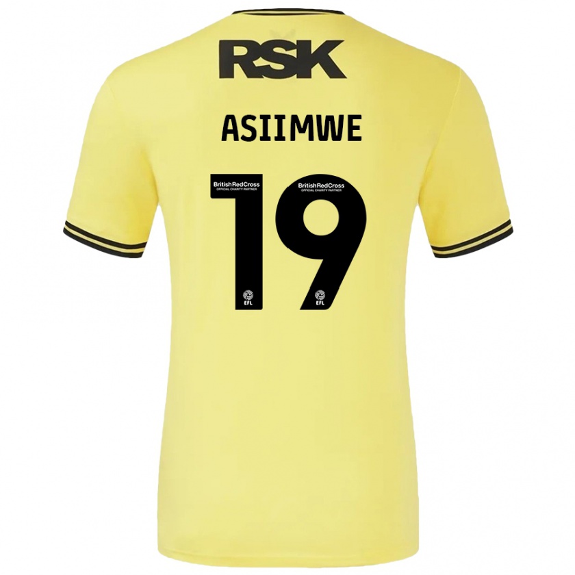 Kandiny Heren Nathan Asiimwe #19 Geel Zwart Uitshirt Uittenue 2024/25 T-Shirt België