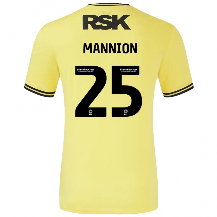 Kandiny Herren Will Mannion #25 Gelb Schwarz Auswärtstrikot Trikot 2024/25 T-Shirt Österreich