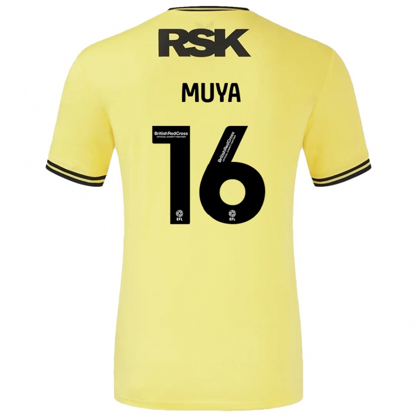 Kandiny Hombre Camiseta Karin Muya #16 Amarillo Negro 2ª Equipación 2024/25 La Camisa