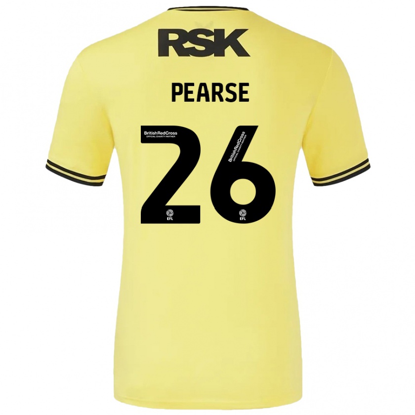 Kandiny Homem Camisola Gracie Pearse #26 Amarelo Preto Alternativa 2024/25 Camisa Brasil