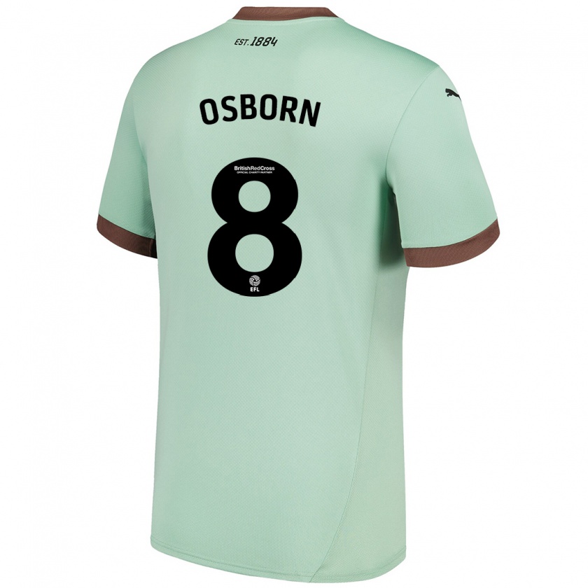 Kandiny Uomo Maglia Ben Osborn #8 Verde Pallido Kit Gara Away 2024/25 Maglietta