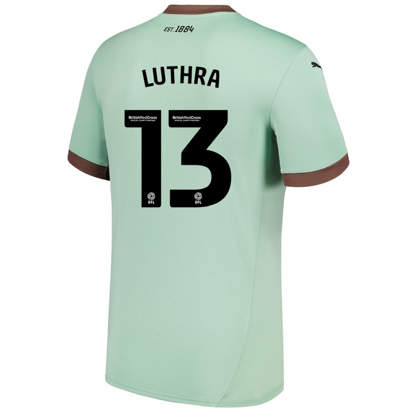 Kandiny Hombre Camiseta Rohan Luthra #13 Verde Pálido 2ª Equipación 2024/25 La Camisa