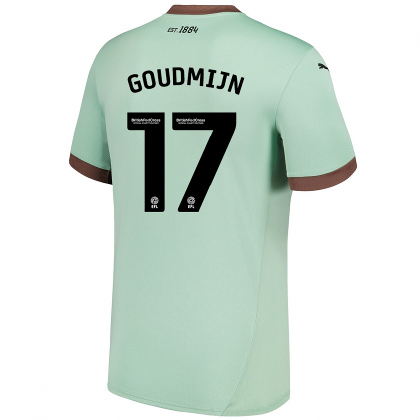 Kandiny Hombre Camiseta Kenzo Goudmijn #17 Verde Pálido 2ª Equipación 2024/25 La Camisa