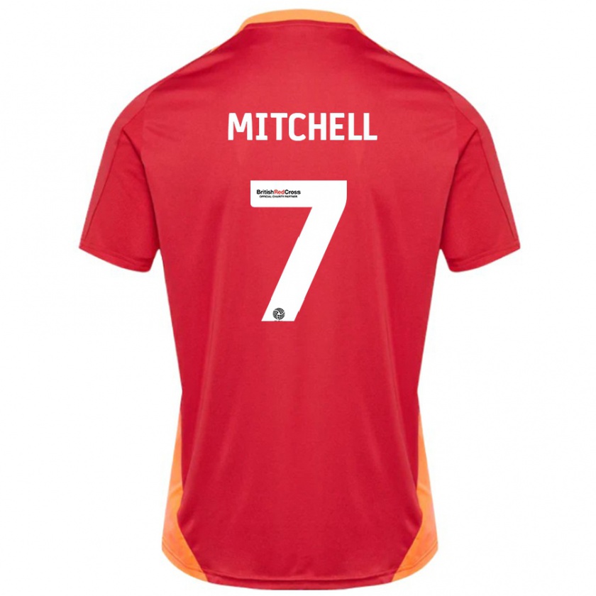 Kandiny Uomo Maglia Demetri Mitchell #7 Blu Bianco Sporco Kit Gara Away 2024/25 Maglietta