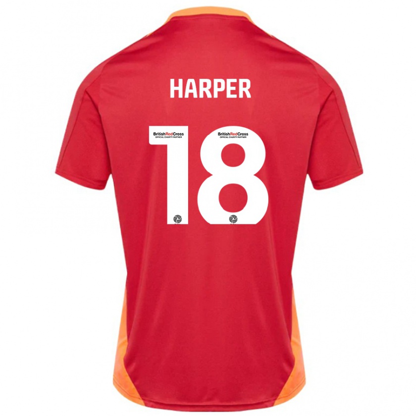 Kandiny Herren Vincent Harper #18 Blau Cremeweiß Auswärtstrikot Trikot 2024/25 T-Shirt Österreich