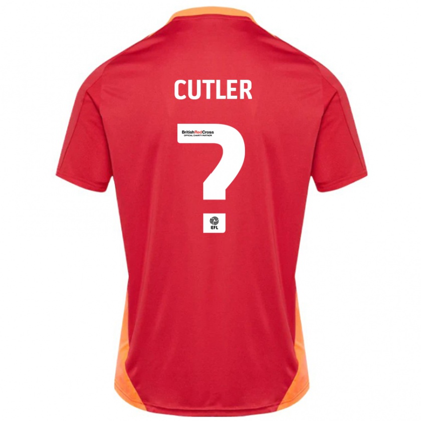 KandinyメンズTheo Cutler#0ブルーオフホワイトアウェイシャツ2024/25ジャージーユニフォーム