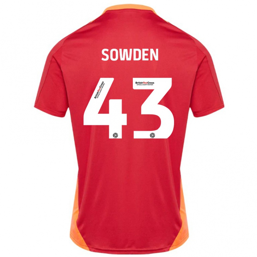 Kandiny Män Andrew Sowden #43 Blå Benvit Bortatröja Matchtröjor 2024/25 Tröjor T-Tröja