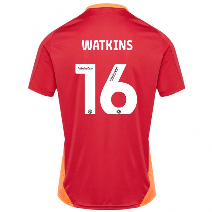 Kandiny Uomo Maglia Zoe Watkins #16 Blu Bianco Sporco Kit Gara Away 2024/25 Maglietta