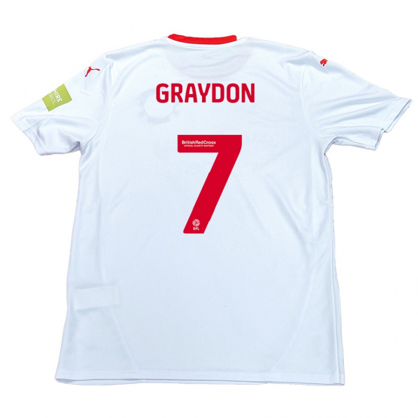 Kandiny Heren Ryan Graydon #7 Wit Uitshirt Uittenue 2024/25 T-Shirt België