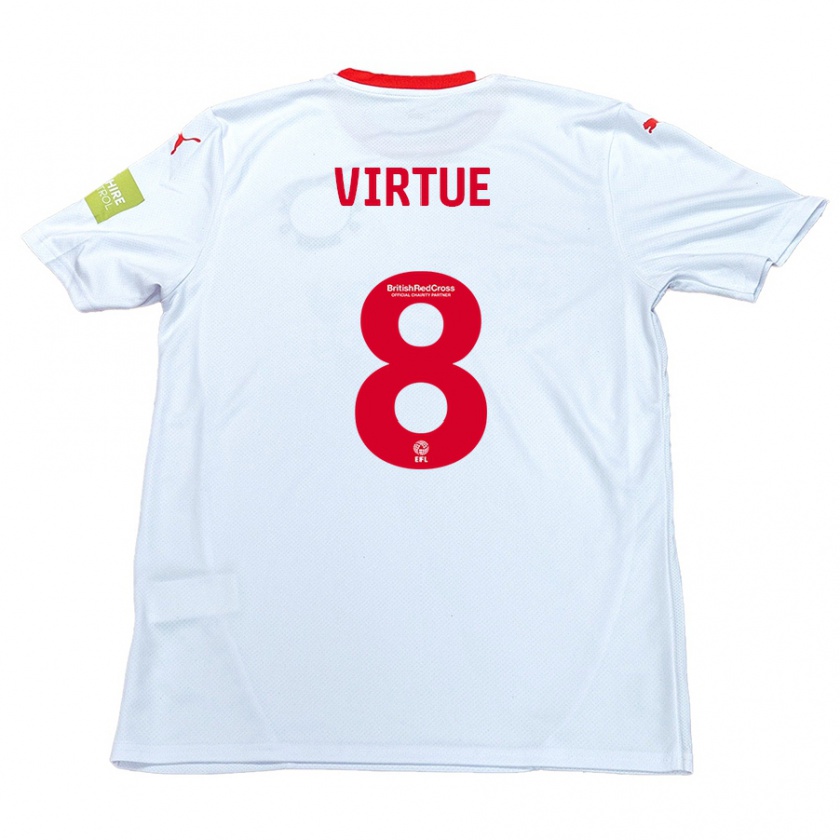 Kandiny Hombre Camiseta Matty Virtue #8 Blanco 2ª Equipación 2024/25 La Camisa