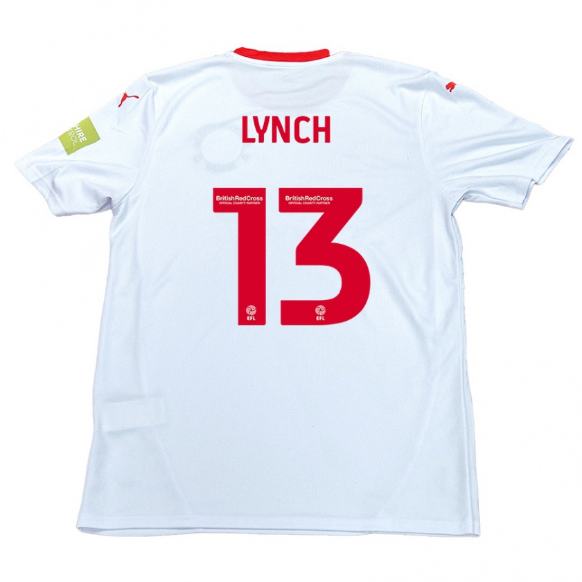 Kandiny Uomo Maglia Jay Lynch #13 Bianco Kit Gara Away 2024/25 Maglietta