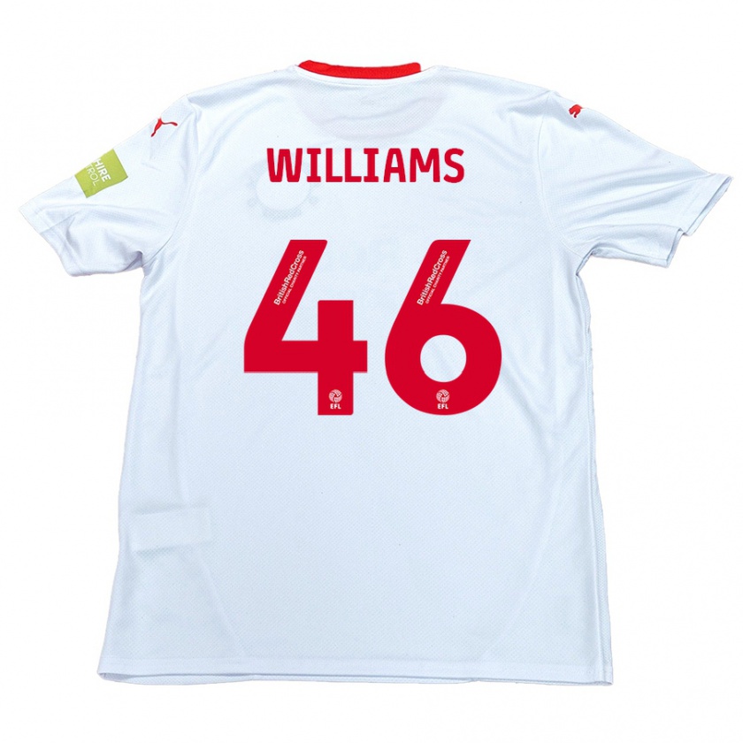 Kandiny Hombre Camiseta Theo Williams #46 Blanco 2ª Equipación 2024/25 La Camisa