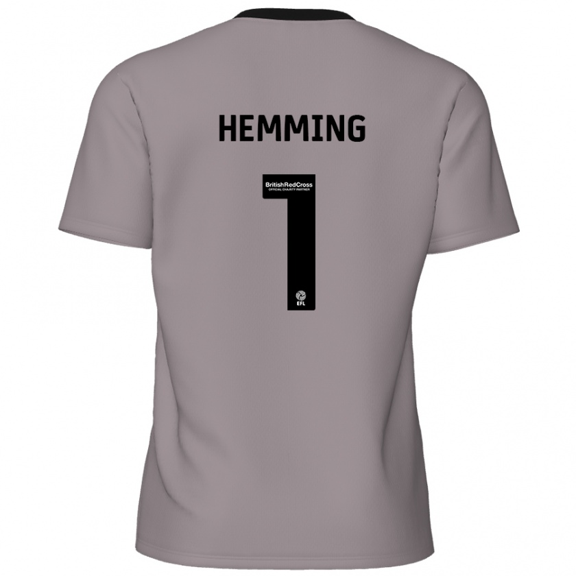 Kandiny Herren Zach Hemming #1 Grau Auswärtstrikot Trikot 2024/25 T-Shirt Österreich