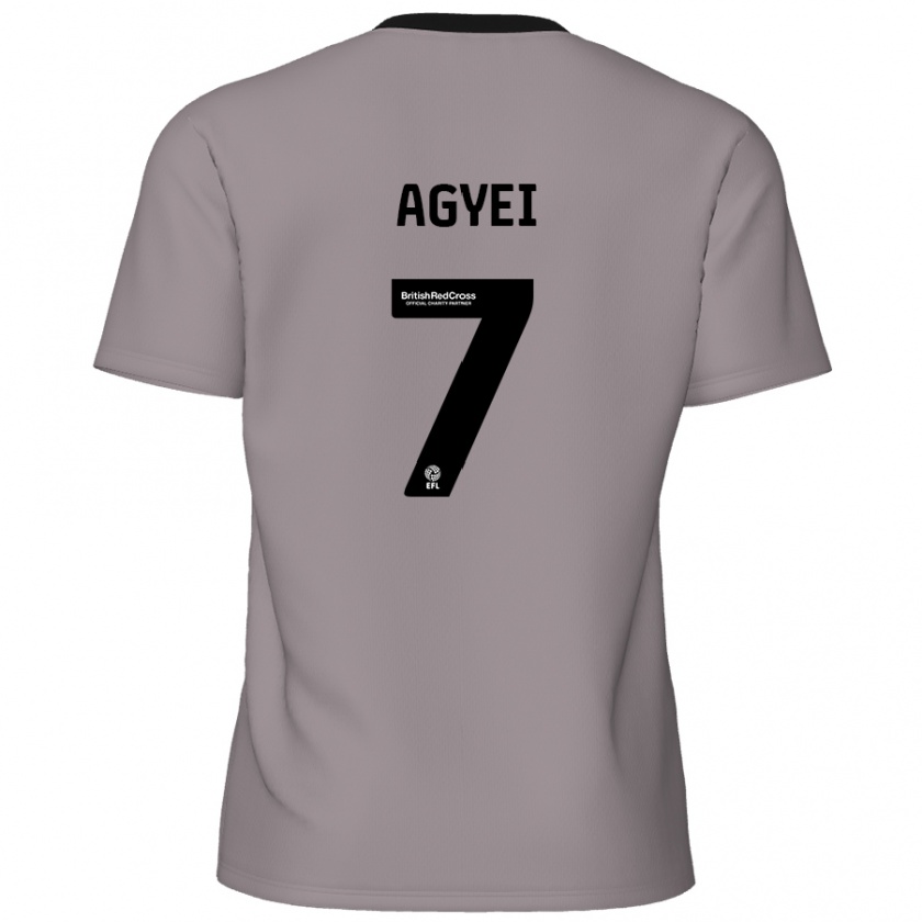 Kandiny Uomo Maglia Dan Agyei #7 Grigio Kit Gara Away 2024/25 Maglietta