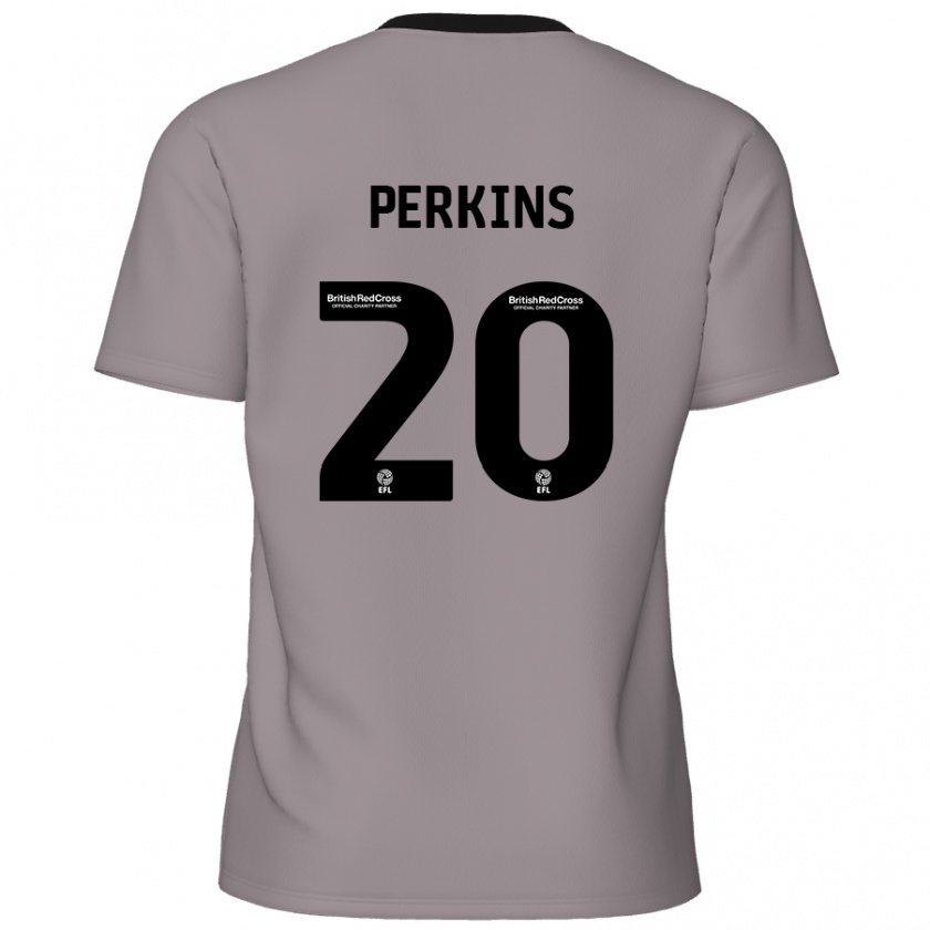 Kandiny Hombre Camiseta Sonny Perkins #20 Gris 2ª Equipación 2024/25 La Camisa México