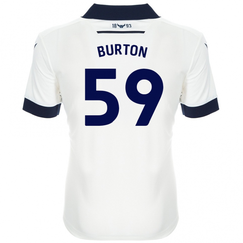 KandinyメンズKasway Burton#59ホワイト ネイビーブルーアウェイシャツ2024/25ジャージーユニフォーム