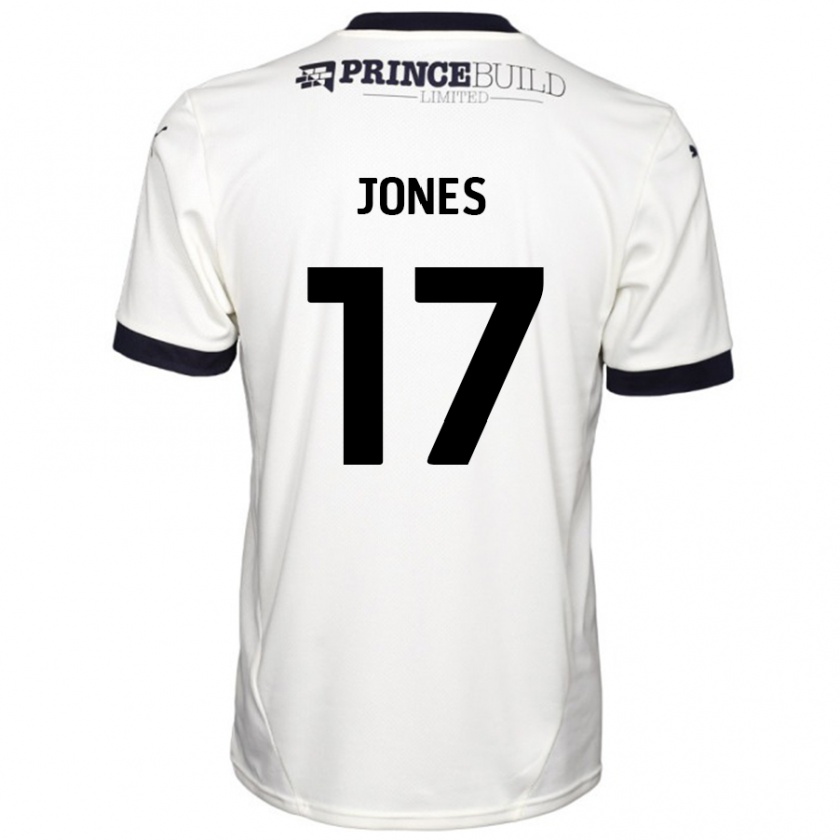 Kandiny Hombre Camiseta Ricky-Jade Jones #17 Blanquecino Negro 2ª Equipación 2024/25 La Camisa