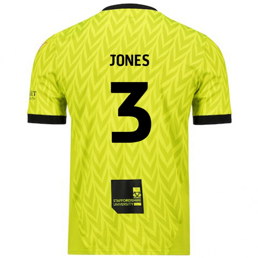 Kandiny Uomo Maglia Dan Jones #3 Verde Fluorescente Kit Gara Away 2024/25 Maglietta