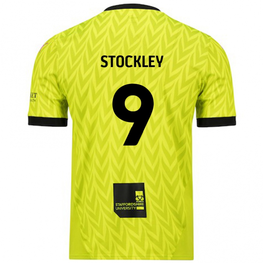 Kandiny Homem Camisola Jayden Stockley #9 Verde Fluorescente Alternativa 2024/25 Camisa Brasil