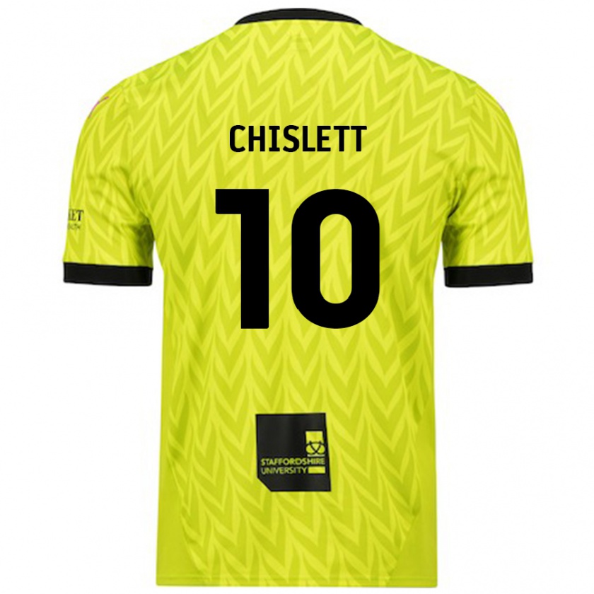 Kandiny Homem Camisola Ethan Chislett #10 Verde Fluorescente Alternativa 2024/25 Camisa Brasil