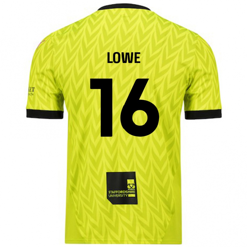 Kandiny Uomo Maglia Jason Lowe #16 Verde Fluorescente Kit Gara Away 2024/25 Maglietta