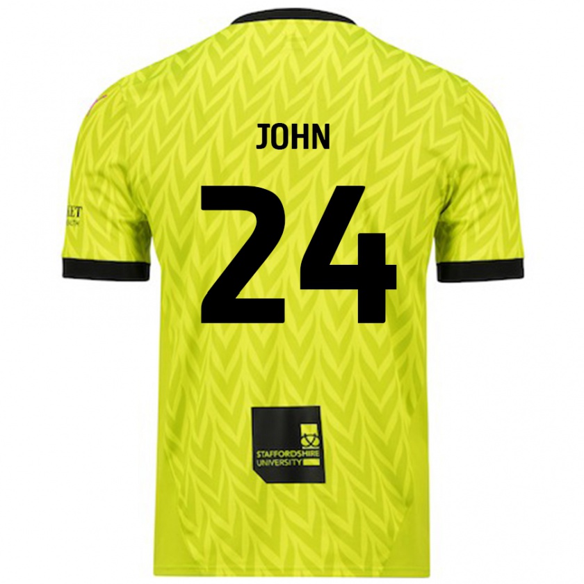 Kandiny Herren Kyle John #24 Fluoreszierend Grün Auswärtstrikot Trikot 2024/25 T-Shirt Österreich