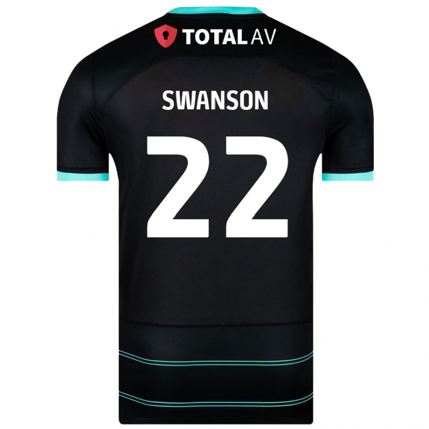 Kandiny Heren Zak Swanson #22 Zwart Uitshirt Uittenue 2024/25 T-Shirt België