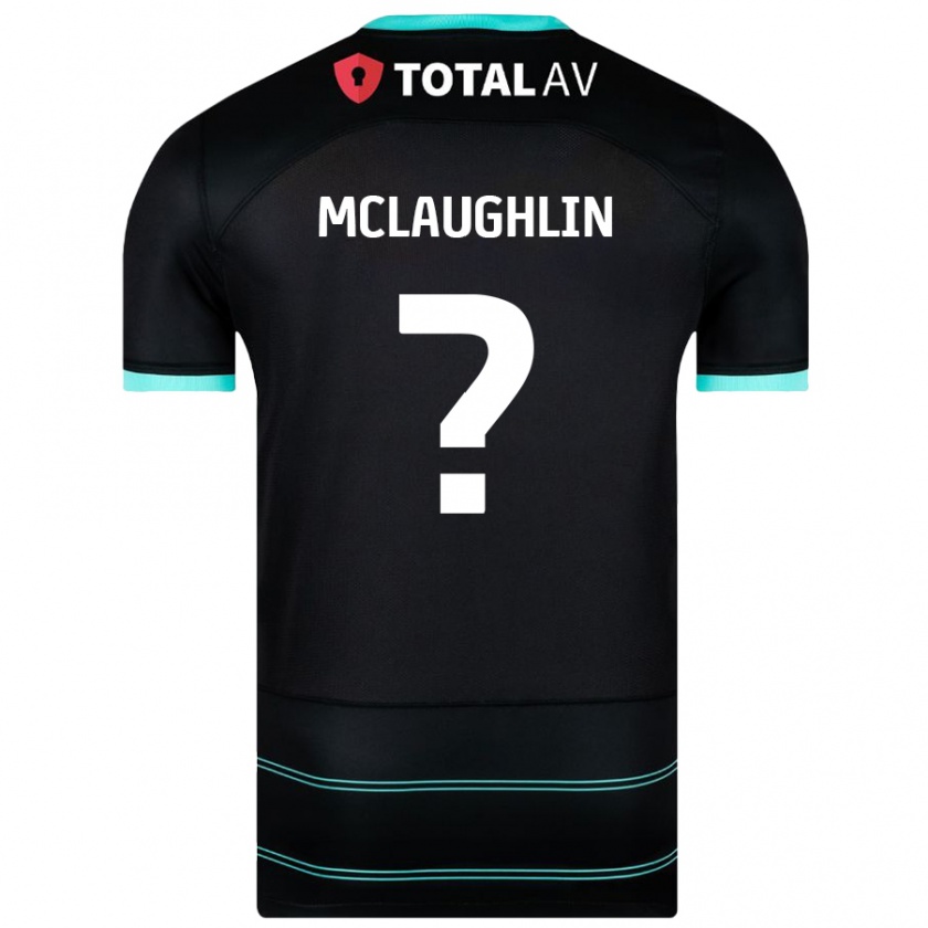 Kandiny Män Erin Mclaughlin #0 Svart Bortatröja Matchtröjor 2024/25 Tröjor T-Tröja