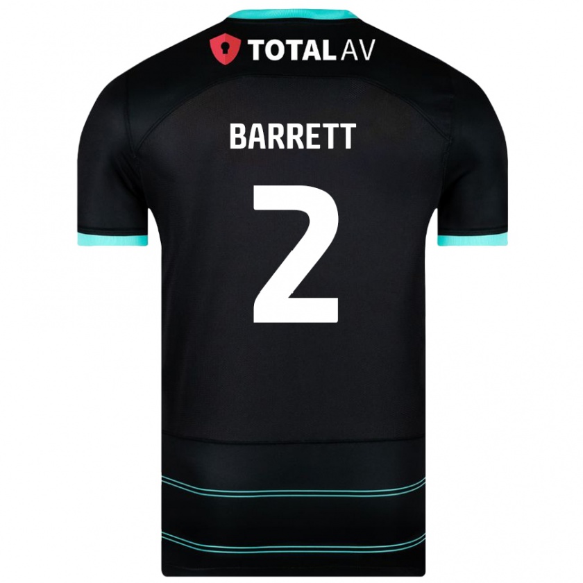 Kandiny Män Nicole Barrett #2 Svart Bortatröja Matchtröjor 2024/25 Tröjor T-Tröja