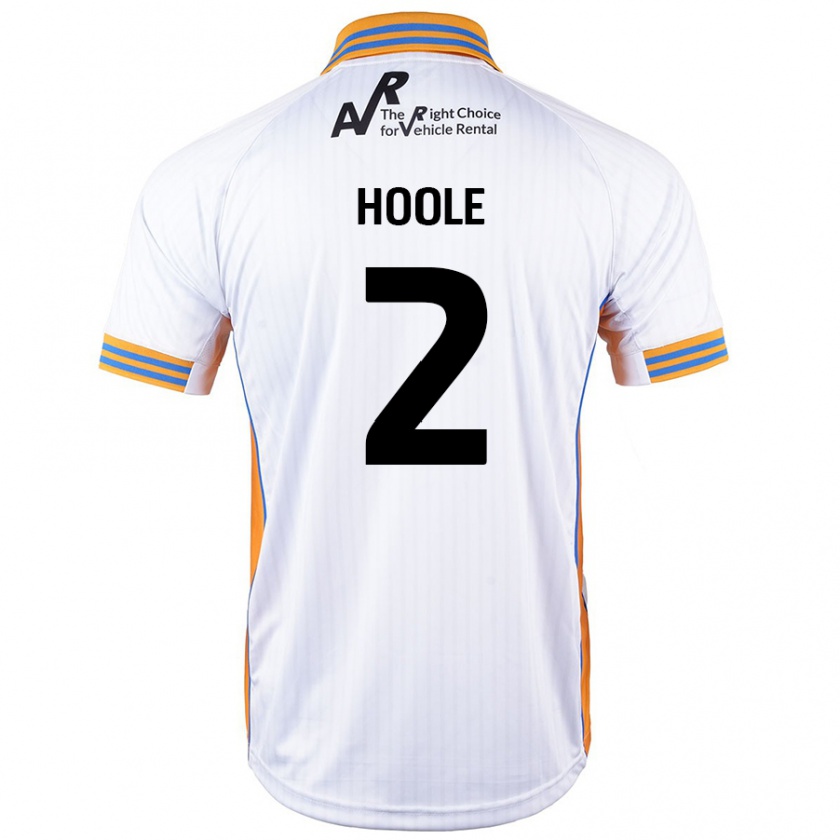 Kandiny Uomo Maglia Luca Hoole #2 Bianco Kit Gara Away 2024/25 Maglietta