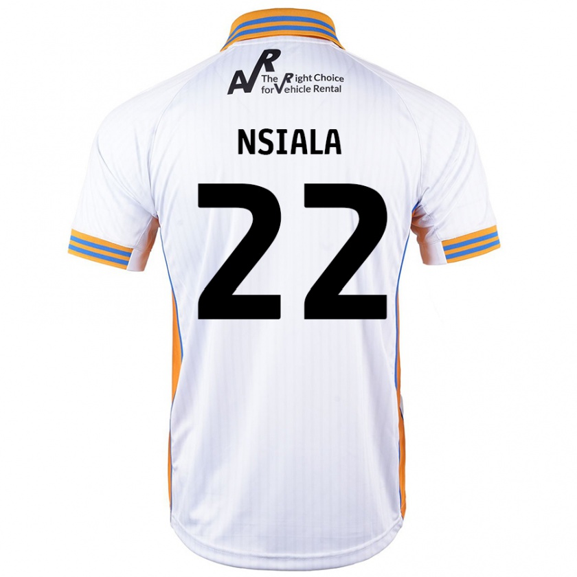 Kandiny Hombre Camiseta Toto Nsiala #22 Blanco 2ª Equipación 2024/25 La Camisa