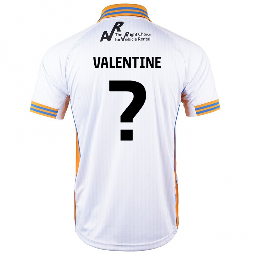 Kandiny Hombre Camiseta Jayden Valentine #0 Blanco 2ª Equipación 2024/25 La Camisa