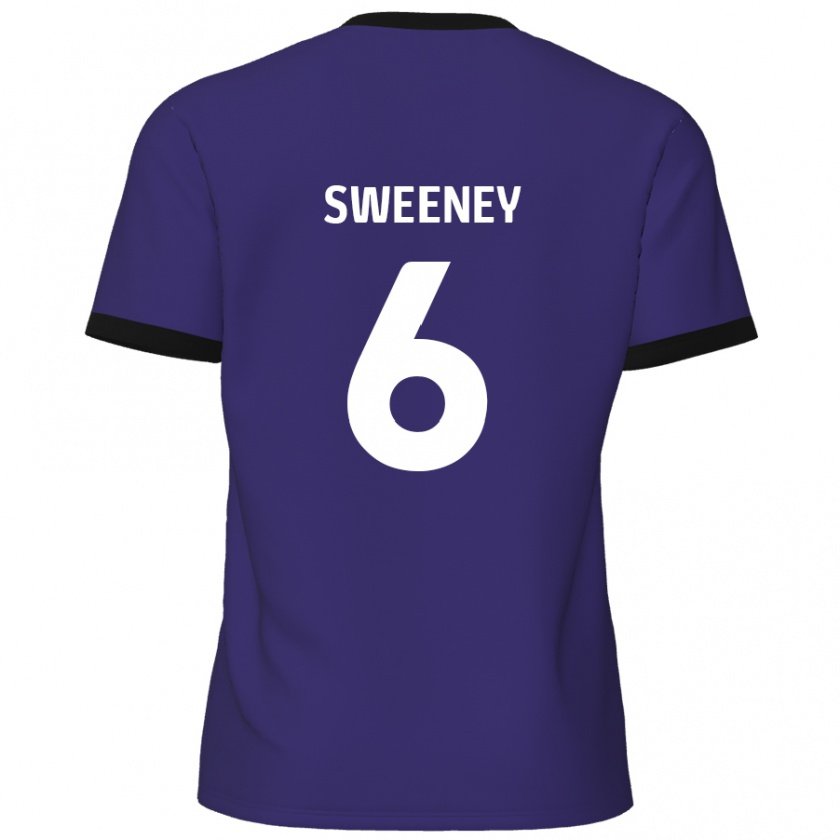 Kandiny Hombre Camiseta Dan Sweeney #6 Púrpura 2ª Equipación 2024/25 La Camisa