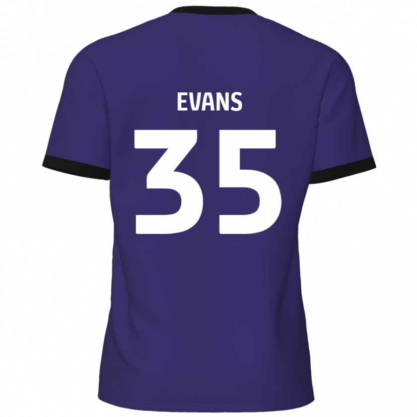 Kandiny Hombre Camiseta Makise Evans #35 Púrpura 2ª Equipación 2024/25 La Camisa