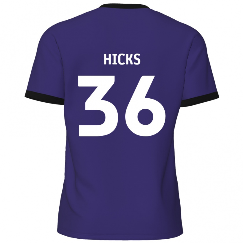 KandinyメンズDavid Hicks#36紫アウェイシャツ2024/25ジャージーユニフォーム