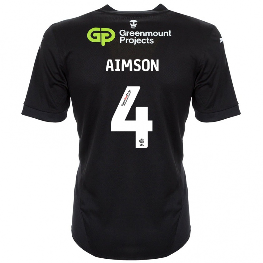 Kandiny Herren Will Aimson #4 Schwarz Auswärtstrikot Trikot 2024/25 T-Shirt Österreich