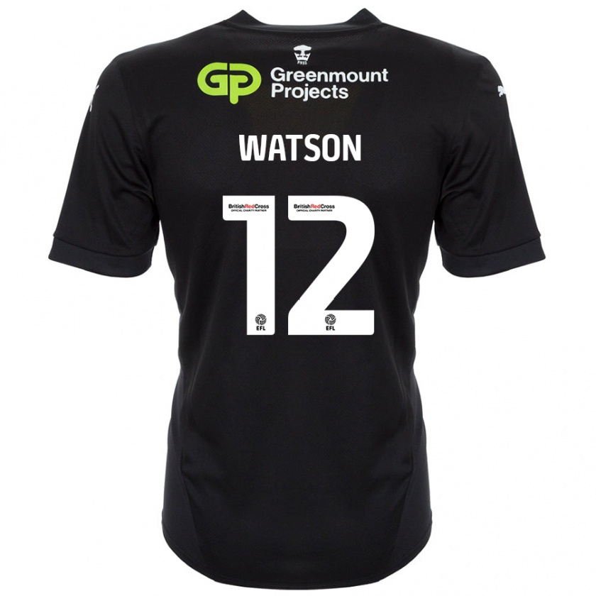 Kandiny Heren Tom Watson #12 Zwart Uitshirt Uittenue 2024/25 T-Shirt België