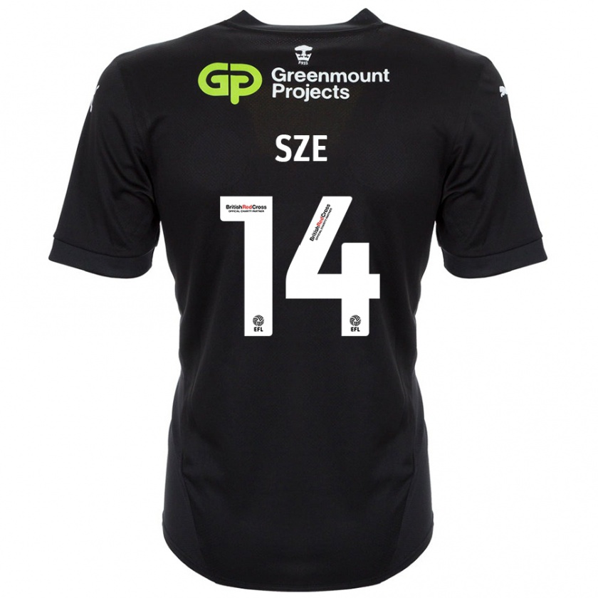 Kandiny Hombre Camiseta Chris Sze #14 Negro 2ª Equipación 2024/25 La Camisa México