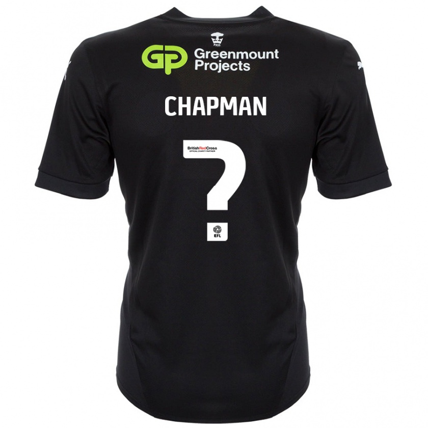 Kandiny Herren Llyton Chapman #0 Schwarz Auswärtstrikot Trikot 2024/25 T-Shirt Österreich