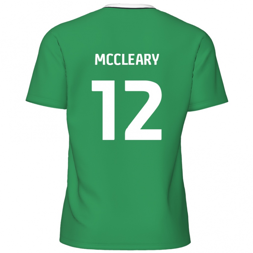 Kandiny Uomo Maglia Garath Mccleary #12 Verde Strisce Bianche Kit Gara Away 2024/25 Maglietta