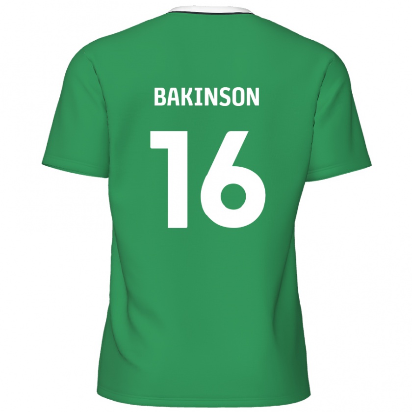 Kandiny Heren Tyreeq Bakinson #16 Groen Witte Strepen Uitshirt Uittenue 2024/25 T-Shirt België