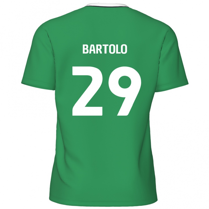 Kandiny Hombre Camiseta Jaiden Bartolo #29 Verde Rayas Blancas 2ª Equipación 2024/25 La Camisa