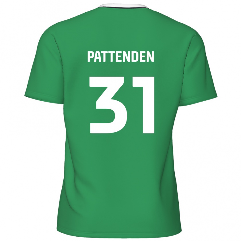 Kandiny Heren Jasper Pattenden #31 Groen Witte Strepen Uitshirt Uittenue 2024/25 T-Shirt België